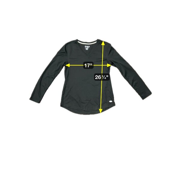 Reel Legends Black Long Sleeve V Neck Freeline Performance Shirt Sz Medium - Picture 7 of 9